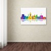 Trademark Fine Art Marlene Watson 'Lansing Michican Skyline' Canvas Art, 22x32 MW0053-C2232GG